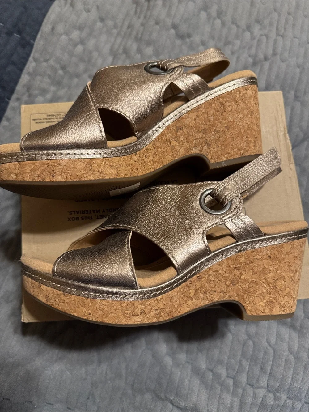 Clarks metallic bronze